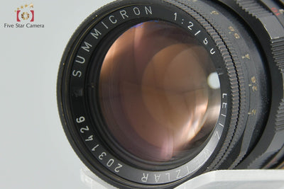 【超希少品】Leica ライカ SUMMICRON 50mm f/2 ブラックペイント 固定鏡筒 後期 レッドスケール 2025.3月オーバーホール済み