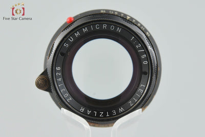 【超希少品】Leica ライカ SUMMICRON 50mm f/2 ブラックペイント 固定鏡筒 後期 レッドスケール 2025.3月オーバーホール済み