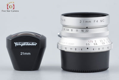 Used Voigtlander COLOR-SKOPAR 21mm f/4 MC Silver L39 Leica Screw Mount + 21mm Viewfinder
