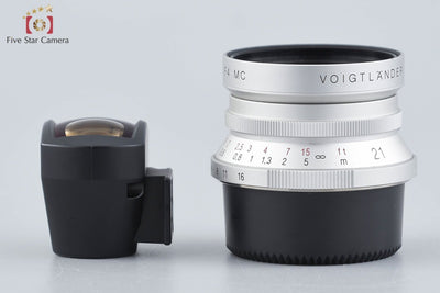 Used Voigtlander COLOR-SKOPAR 21mm f/4 MC Silver L39 Leica Screw Mount + 21mm Viewfinder