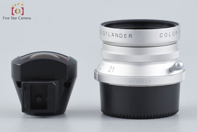 Used Voigtlander COLOR-SKOPAR 21mm f/4 MC Silver L39 Leica Screw Mount + 21mm Viewfinder
