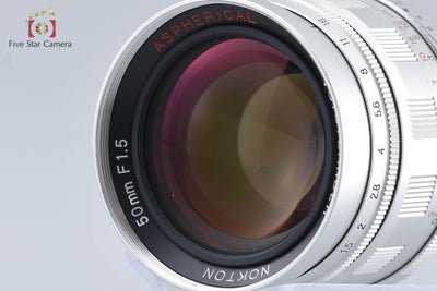 [Used] Voigtlander NOKTON 50mm f/1.5 Aspherical Silver L39 Leica Screw Mount
