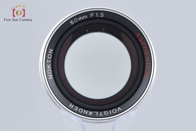 [Used] Voigtlander NOKTON 50mm f/1.5 Aspherical Silver L39 Leica Screw Mount
