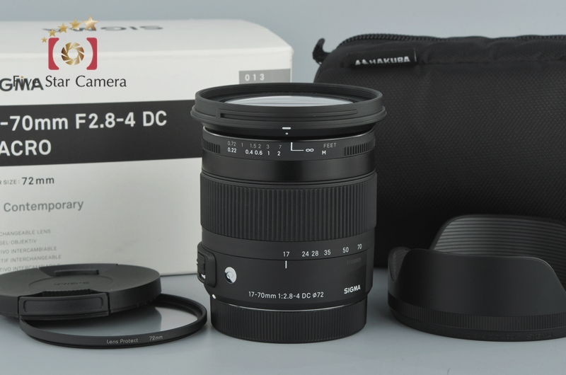 中古 Sigma シグマ 17 70mm F 2 8 4 Dc Macro Os Hsm Contemporary キヤノン用 中古カメラ フィルムカメラを中心に取り揃えるファイブスターカメラ