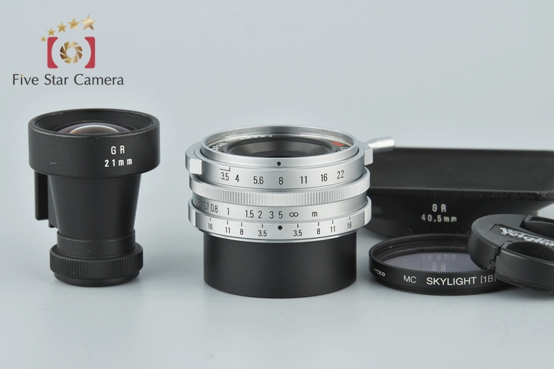 【中古】RICOH リコー GR LENS 21mm f/3.5 シルバー L39 ライカスクリューマウント |  中古カメラ・フィルムカメラを中心に取り揃えるファイブスターカメラ