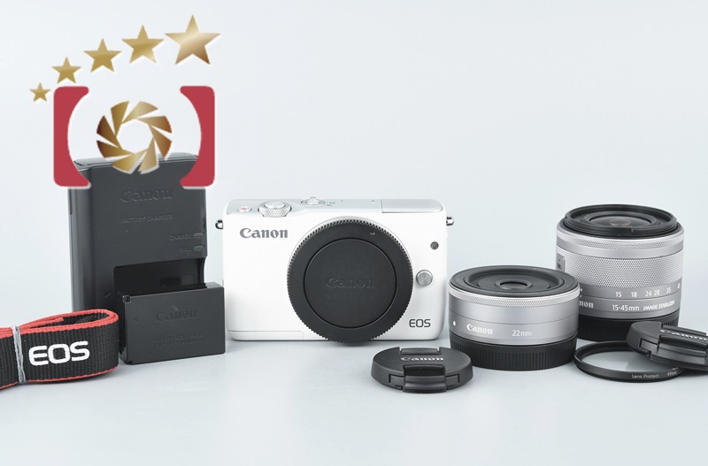 中古】Canon キヤノン EOS M10 ダブルレンズキット ホワイト ミラー ...