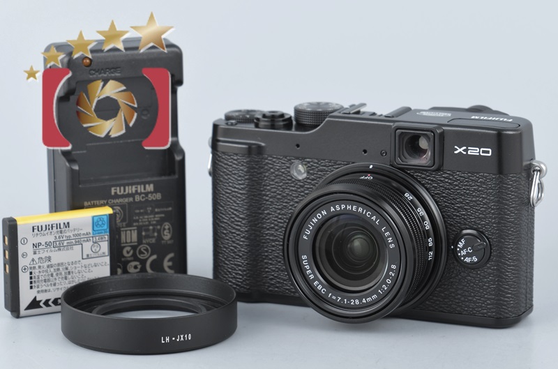 【中古】FUJIFILM 富士フイルム X20 ブラック コンパクトデジタルカメラ | 中古カメラ・フィルムカメラを中心に取り揃えるファイブスターカメラ