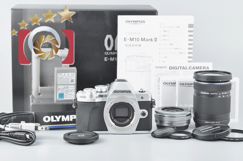 【中古】OLYMPUS オリンパス OM-D E-M10 Mark III EZ ダブルズームキット シルバー |  中古カメラ・フィルムカメラを中心に取り揃えるファイブスターカメラ