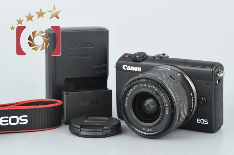 【中古】Canon キヤノン EOS M100 EF-M15-45 IS STM レンズキット ブラック |  中古カメラ・フィルムカメラを中心に取り揃えるファイブスターカメラ