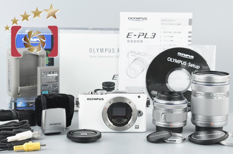 【中古】OLYMPUS オリンパス PEN Lite E-PL3 ダブルズームレンズキット ホワイト |  中古カメラ・フィルムカメラを中心に取り揃えるファイブスターカメラ