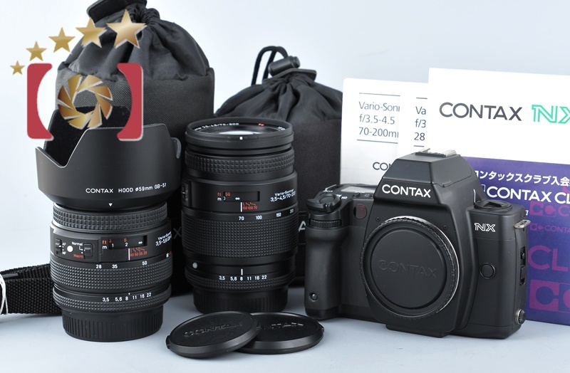 中古】CONTAX コンタックス NX Carl Zeiss Vario-Sonnar 28-80mm f/3.5-5.6 T*,  70-200mm f/3.5-4.5 T* 中古カメラ・フィルムカメラを中心に取り揃えるファイブスターカメラ