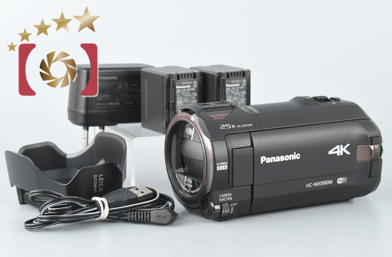 格安販売の 中古 パナソニック Panasonic 4K ビデオカメラ VX985M 64GB ホワイト HC-VX985M