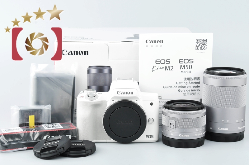 開封未使用品】Canon キヤノン EOS Kiss M2 ダブルズームレンズキット