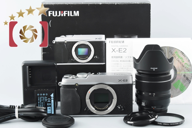 中古】FUJIFILM 富士フイルム X-E2 シルバー XF 18-55ｍｍ f/2.8-4