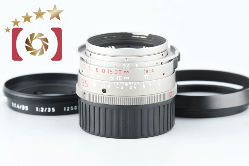 【中古】Leica ライカ SUMMILUX-M 35mm f/1.4 チタン + 12504 レンズフード |  中古カメラ・フィルムカメラを中心に取り揃えるファイブスターカメラ