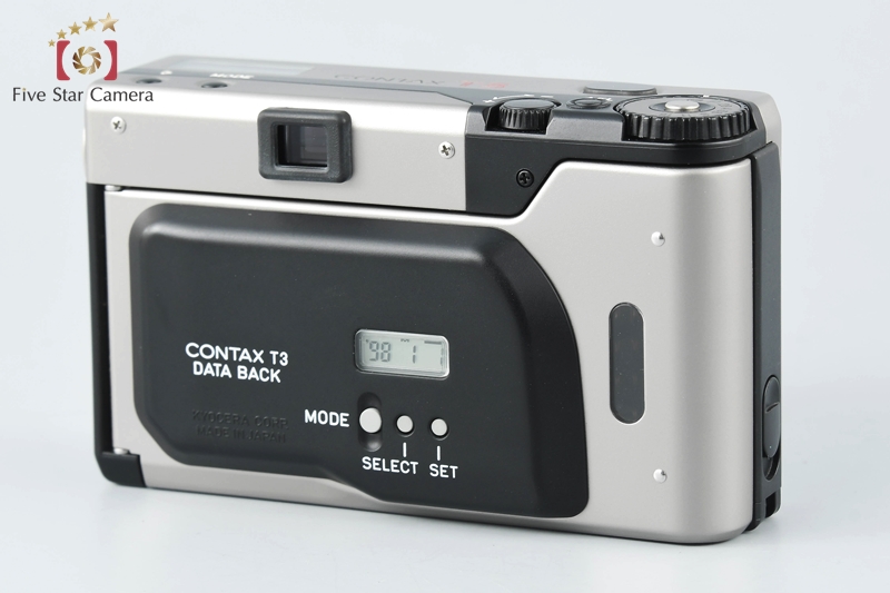 【中古】CONTAX コンタックス T3 D データバック付属 ダブルティース コンパクトフィルムカメラ |  中古カメラ・フィルムカメラを中心に取り揃えるファイブスターカメラ