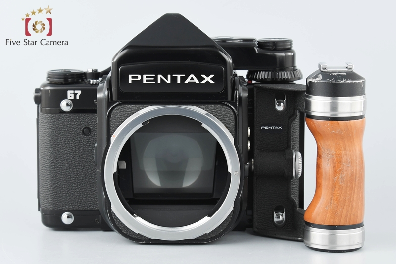 pentax67後期 TTL 55mm f4 ウッドグリップ付 - フィルムカメラ