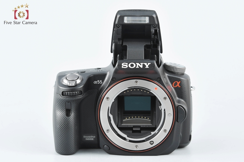 【中古】SONY ソニー α55 SLT-A55V + DT 18-70mm f/3.5-5.6 SAL1870 + 75-300mm  f/4.5-5.6 SAL75300 | 中古カメラ・フィルムカメラを中心に取り揃えるファイブスターカメラ