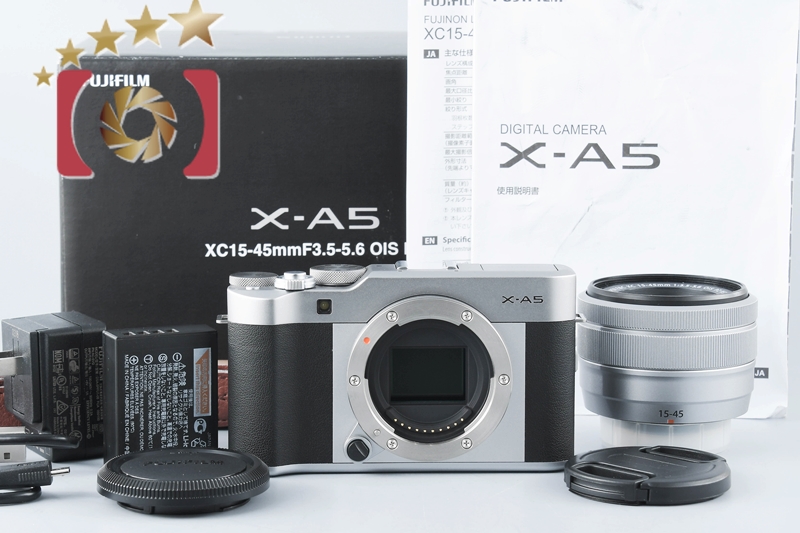 【中古】FUJIFILM 富士フイルム X-A5 レンズキット シルバー | 中古カメラ・フィルムカメラを中心に取り揃えるファイブスターカメラ