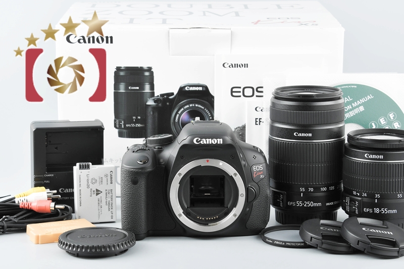 【中古】Canon キヤノン EOS Kiss X5 ダブルズームレンズキット シャッター回数僅少 元箱付 |  中古カメラ・フィルムカメラを中心に取り揃えるファイブスターカメラ