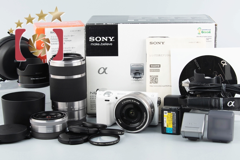 中古】SONY ソニー α NEX-5T ホワイト ダブルズームレンズキット ＋ E ...