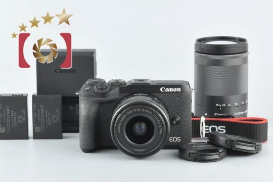 【中古】Canon キヤノン EOS M6 Mark II ブラック ダブルズームキット |  中古カメラ・フィルムカメラを中心に取り揃えるファイブスターカメラ