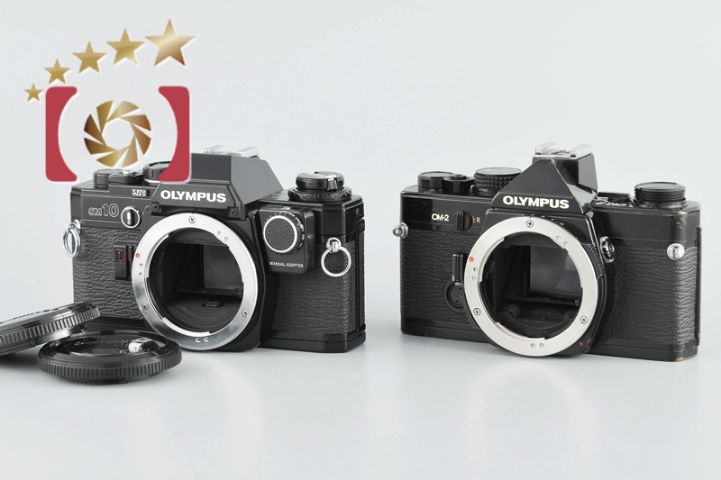 中古】OLYMPUS オリンパス OM-2 + OM-10 ブラック フィルム一眼レフ