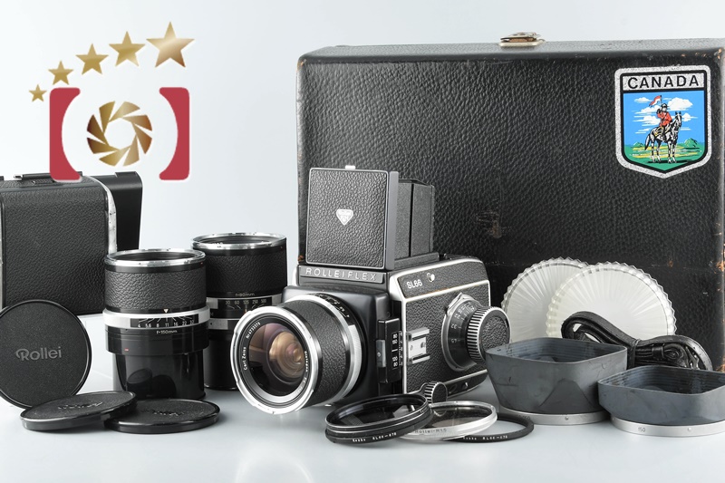 【中古】Rollei ローライ ROLLEIFLEX SL66 + Carl Zeiss Distagon 50mm f/4 + Carl Zeiss  Distagon 80mm f/4 + Carl Zeiss Sonnar 150mm f/4 | ...