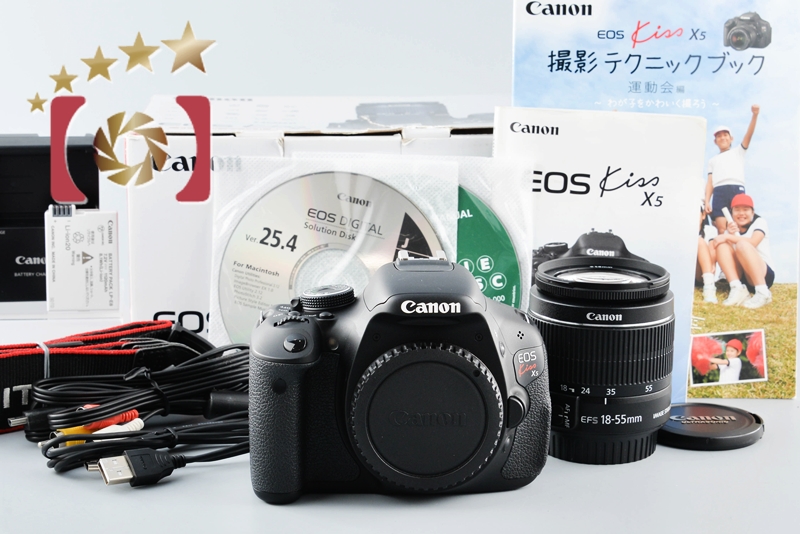 シャッターきれますがジャンク Canon EOS Kiss X5 レンズKIT-