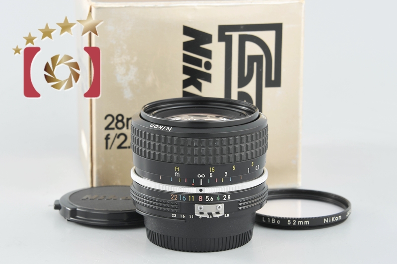 【中古】Nikon ニコン Ai NIKKOR 28mm f/2.8 元箱付き | 中古カメラ・フィルムカメラを中心に取り揃えるファイブスターカメラ