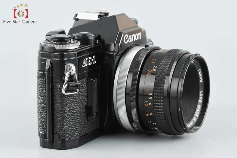 中古】Canon キヤノン AE-1 ブラック + FD 50mm f/1.8 S.C. | 中古カメラ・フィルムカメラを中心に取り揃えるファイブスター カメラ