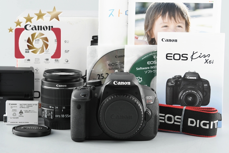 【中古】Canon キヤノン EOS Kiss X6i 18-55 レンズキット シャッター回数僅少 元箱付き |  中古カメラ・フィルムカメラを中心に取り揃えるファイブスターカメラ