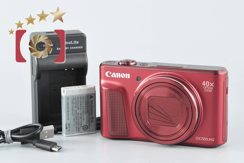 中古】Canon キヤノン PowerShot SX720 HS レッド コンパクトデジタル ...