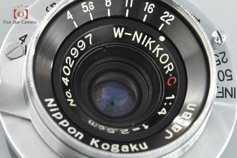 【中古】Nikon ニコン W-NIKKOR.C 25mm f/4 L39 ライカスクリューマウント パンケーキレンズ |  中古カメラ・フィルムカメラを中心に取り揃えるファイブスターカメラ