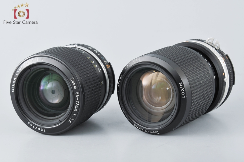 【中古】Nikon ニコン SERIES E ZOOM 36-72mm f/3.5 + Ai-S Zoom NIKKOR 35-105mm  f/3.5-4.5 | 中古カメラ・フィルムカメラを中心に取り揃えるファイブスターカメラ