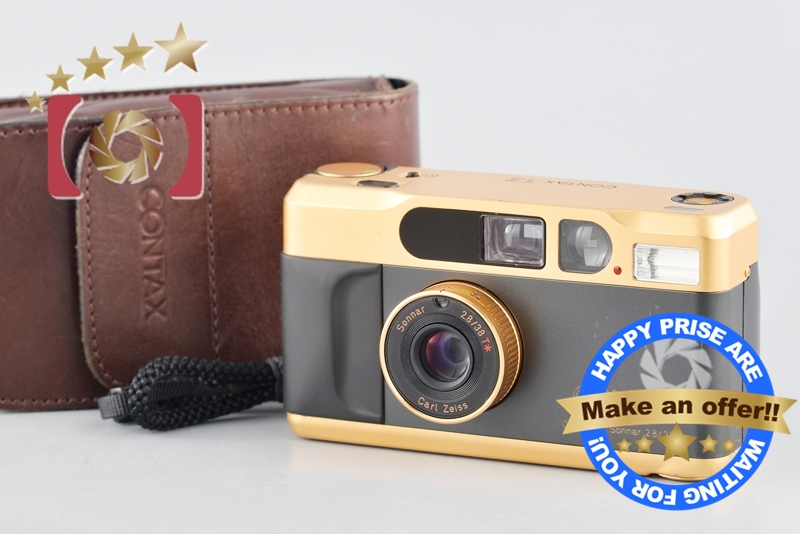 【中古】CONTAX コンタックス T2 ゴールド 60周年記念モデル | 中古カメラ・フィルムカメラを中心に取り揃えるファイブスターカメラ