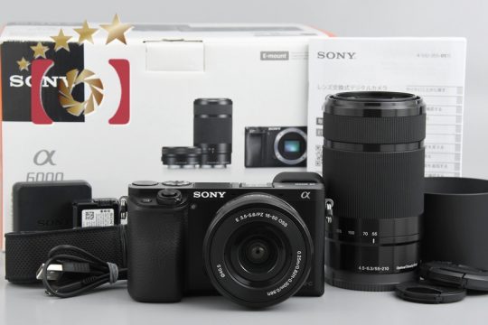 【中古】SONY ソニー α6000 ILCE-6000Y ダブルズームレンズキット ブラック 元箱付き |  中古カメラ・フィルムカメラを中心に取り揃えるファイブスターカメラ