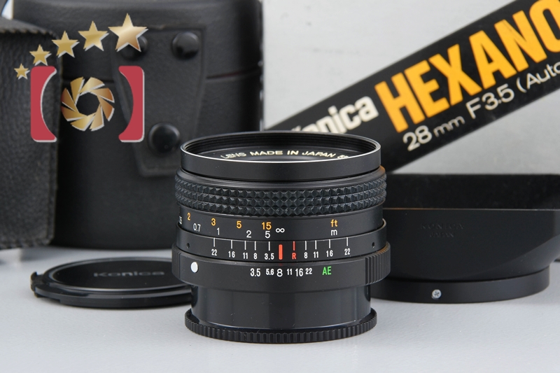 【中古】KONICA コニカ HEXANON AR 28mm f/3.5 元箱付き | 中古カメラ・フィルムカメラを中心に取り揃えるファイブスターカメラ