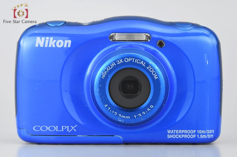 【中古】Nikon ニコン COOLPIX S33 ブルー コンパクトデジタルカメラ |  中古カメラ・フィルムカメラを中心に取り揃えるファイブスターカメラ