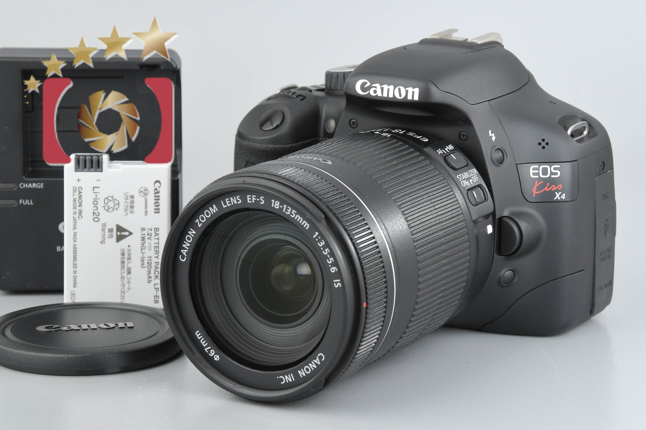 【中古】Canon キヤノン EOS Kiss X4 EF-S 18-135 IS レンズキット シャッター回数僅少 |  中古カメラ・フィルムカメラを中心に取り揃えるファイブスターカメラ