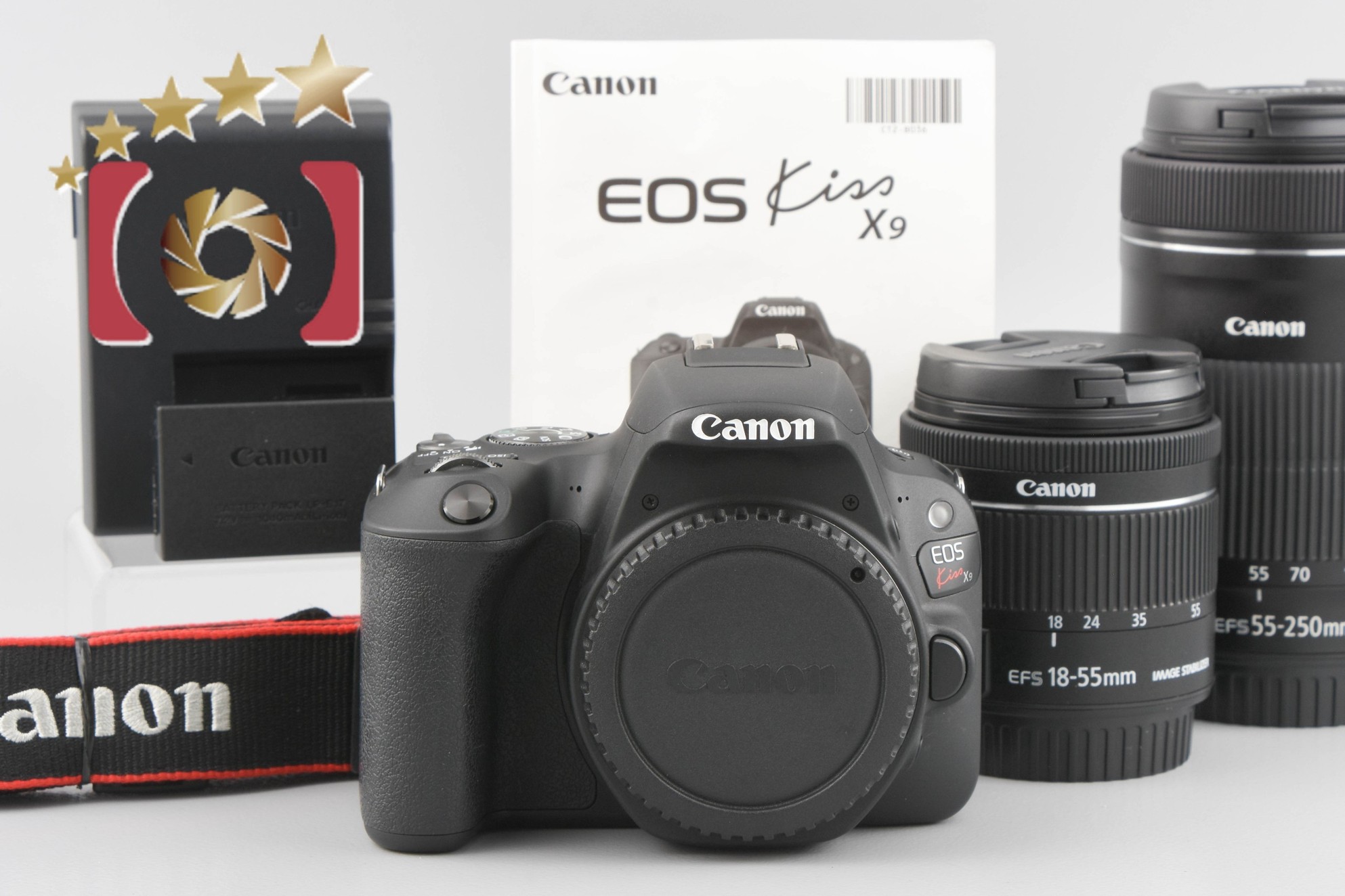 【中古】Canon キヤノン EOS Kiss X9 ダブルズームキット ブラック | 中古カメラ・フィルムカメラを中心に取り揃えるファイブスターカメラ