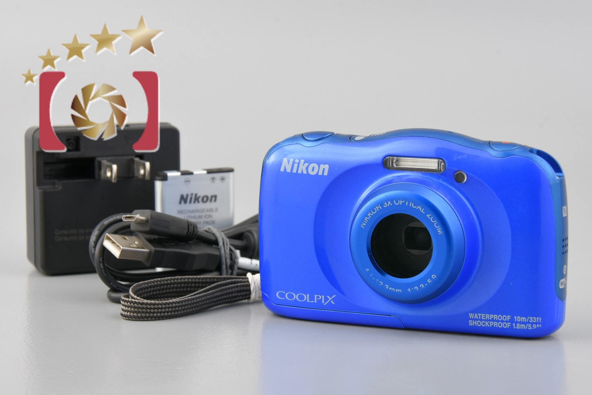 中古】Nikon ニコン COOLPIX W100 ブルー コンパクトデジタルカメラ