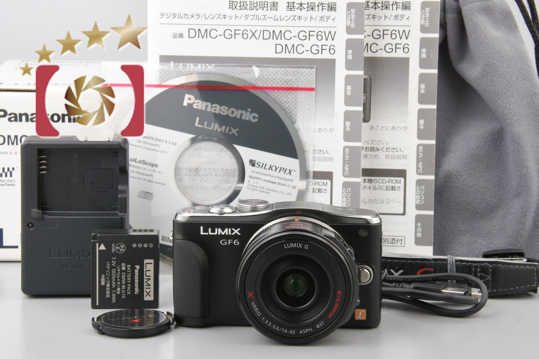 中古】Panasonic パナソニック LUMIX G DMC-GF6X ブラック ミラーレス