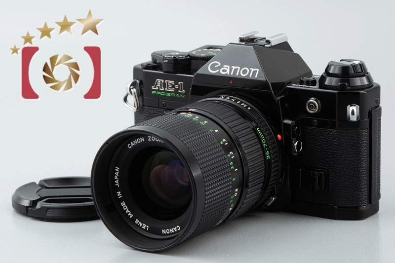 中古】Canon キヤノン AE-1 PROGRAM ブラック + New FD 35-70mm f/4