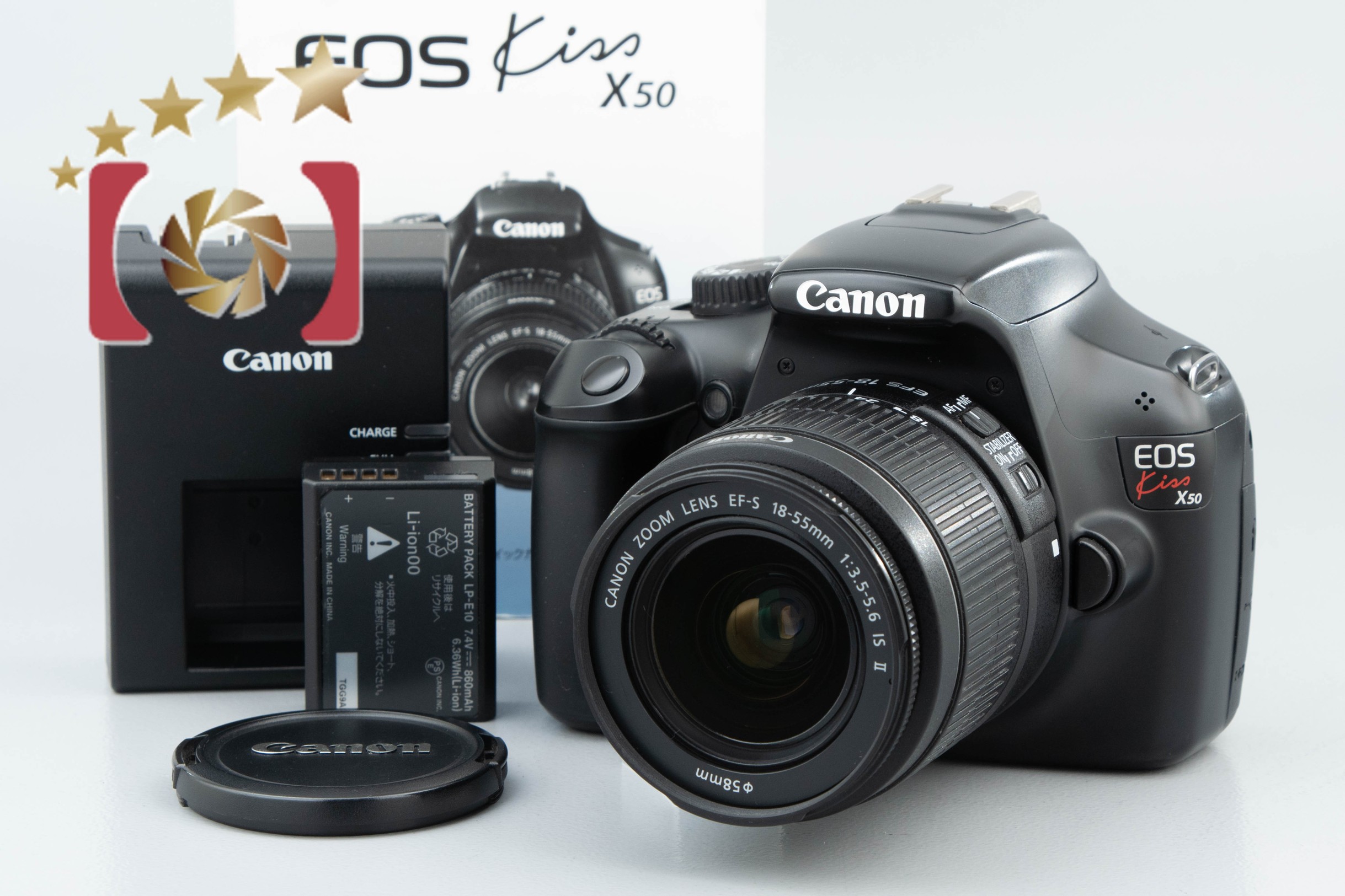 通販爆買い新品級 Canon キヤノン EOS Kiss x50 ダブルレンズセット デジタルカメラ