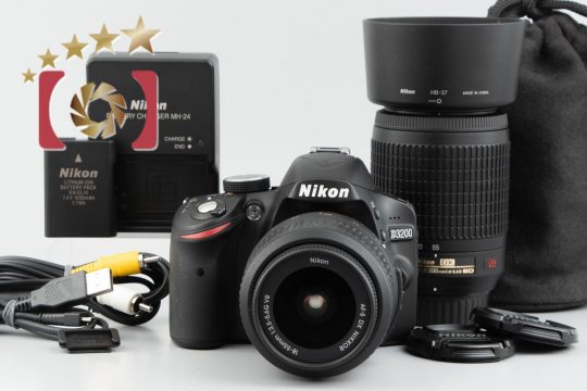 【中古】Nikon ニコン D3200 ダブルズームレンズキット ブラック シャッター回数僅少 |  中古カメラ・フィルムカメラを中心に取り揃えるファイブスターカメラ