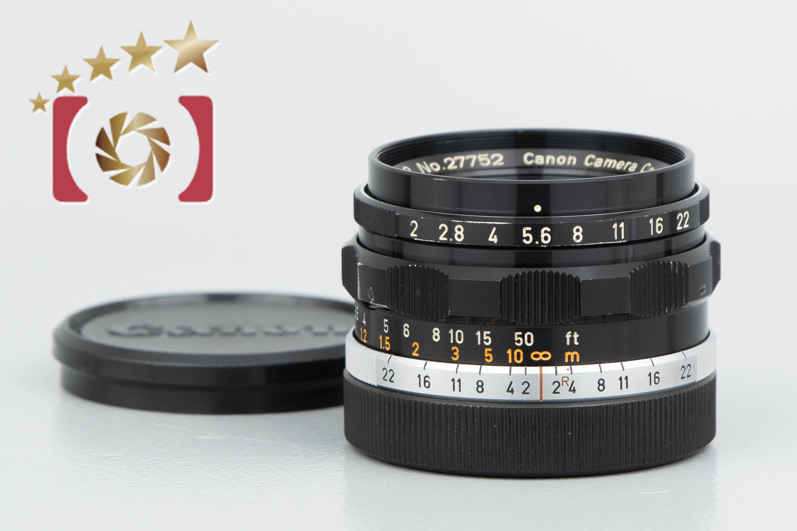 【中古】Canon キヤノン 35mm f/2 L39 ライカスクリューマウント | 中古カメラ・フィルムカメラを中心に取り揃えるファイブスターカメラ