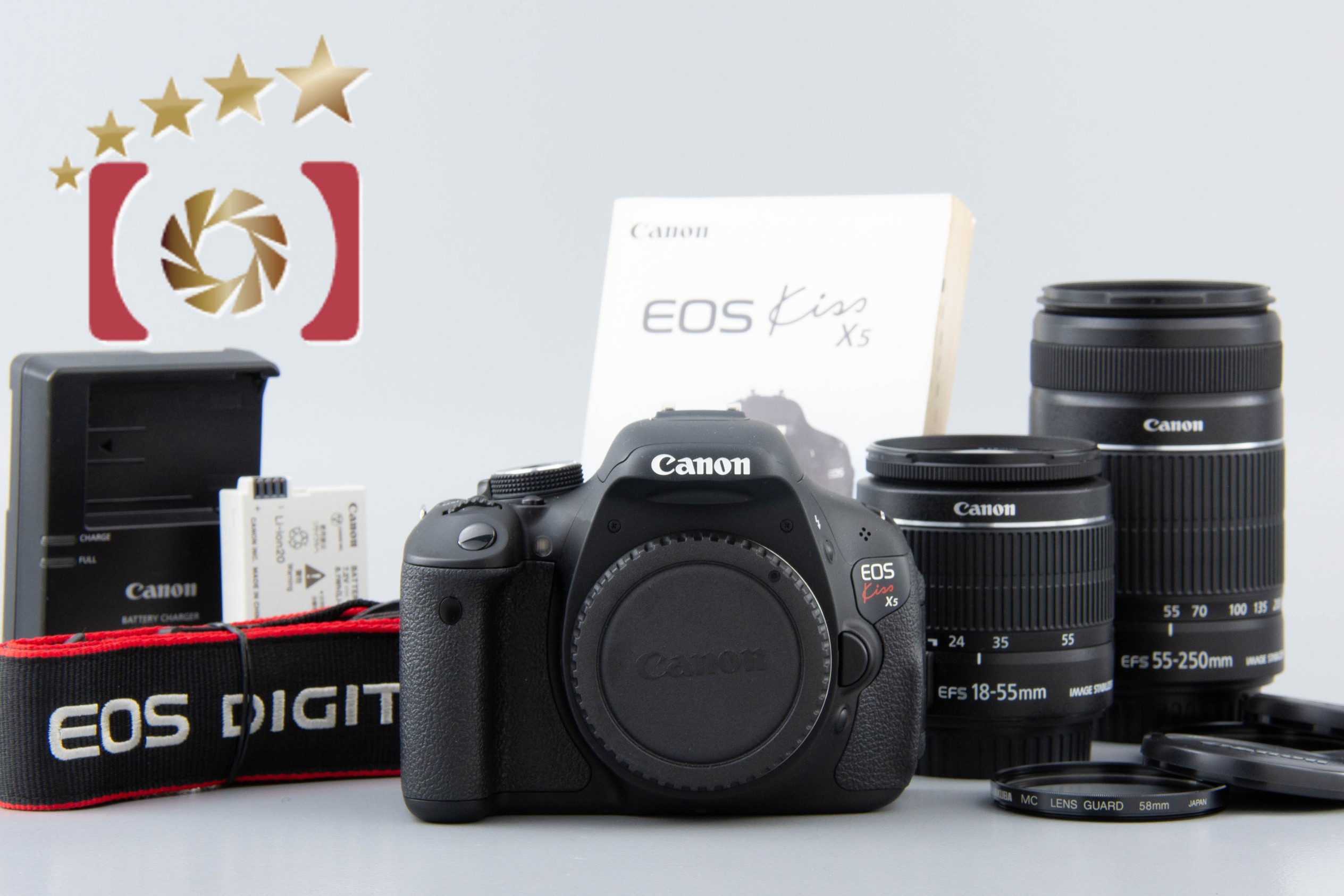 中古】Canon キヤノン EOS Kiss X5 ダブルズームレンズキット ...