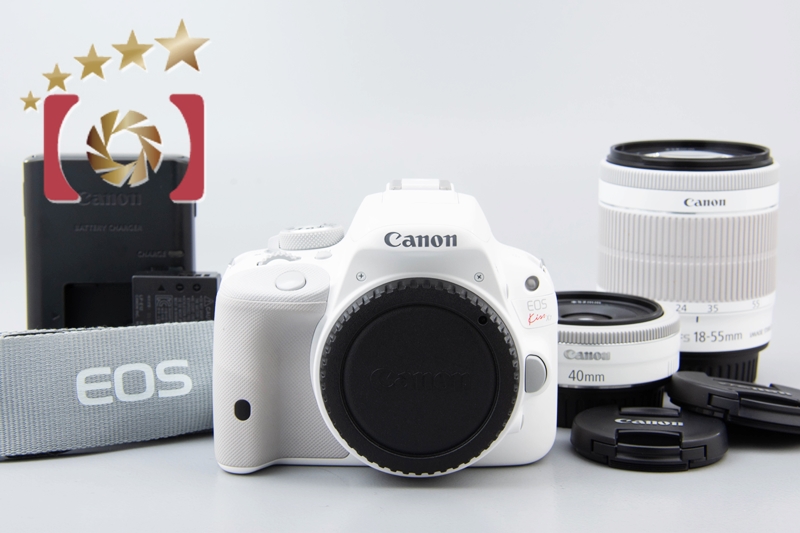 中古】Canon キヤノン EOS Kiss X7 ダブルレンズキット2 ホワイト