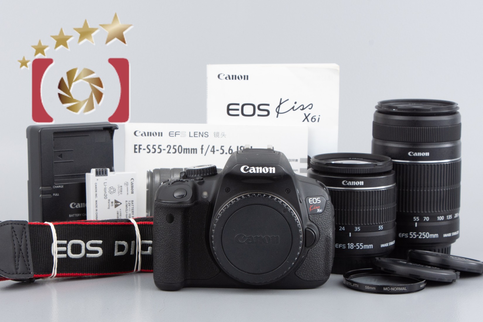 【中古】Canon キヤノン EOS Kiss X6i ダブルズームキット | 中古カメラ・フィルムカメラを中心に取り揃えるファイブスターカメラ